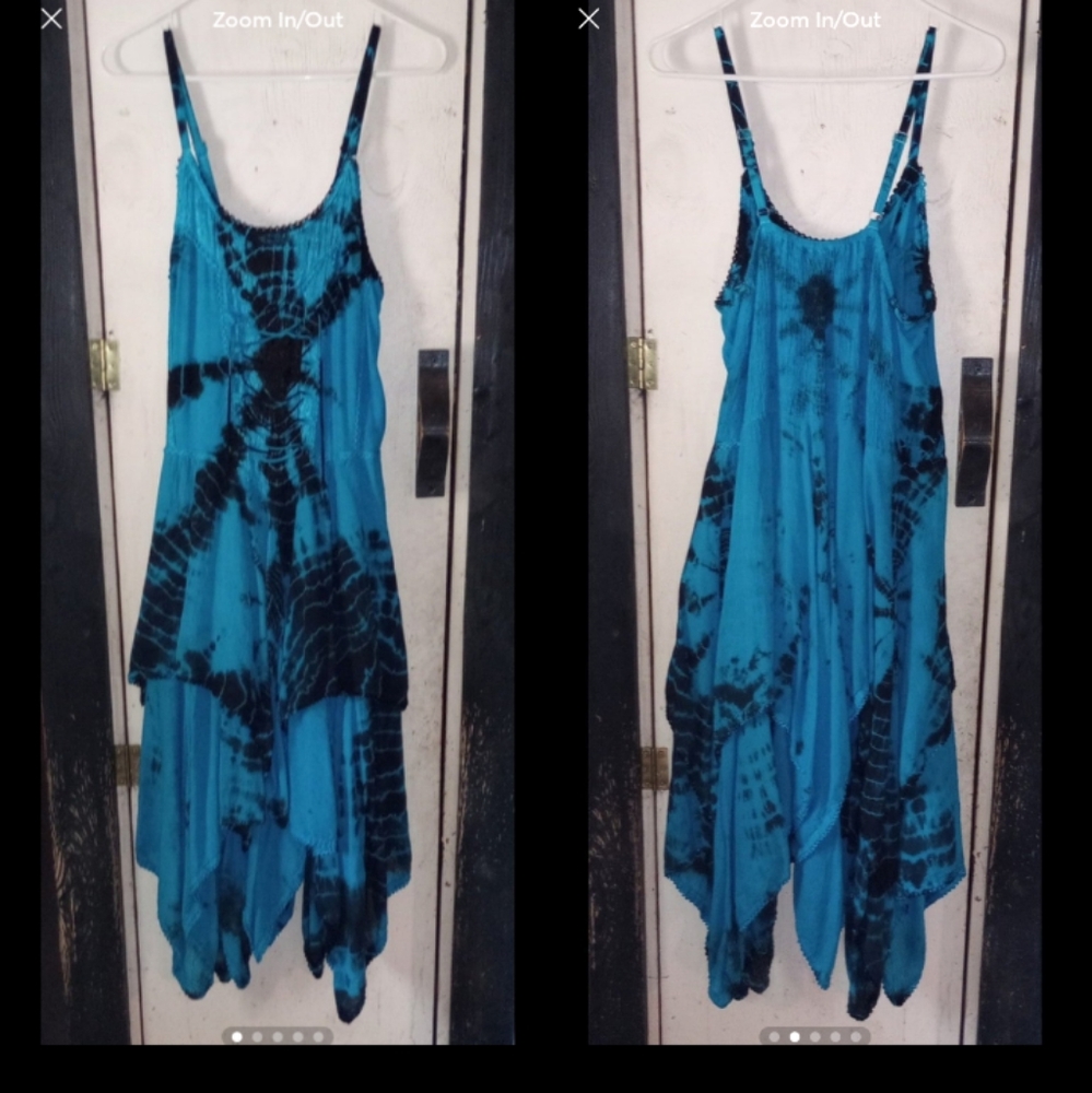 Sakkas Corset Front Handkerchief Hem Style Dress